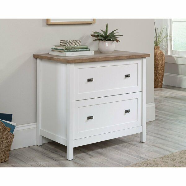 Sauder Cottage Road Lateral File Cabinet Wh , Durable, 1 in. thick top 430233